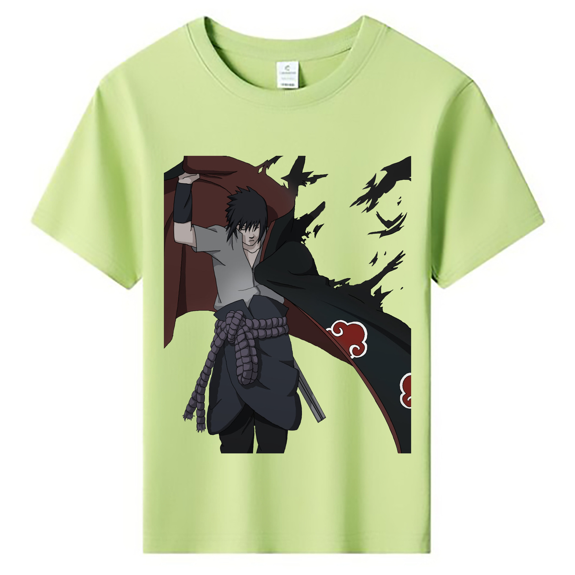 （画像用） NARUTO -ナルト- うちは サスケ Uchiha Sasuke 綿100％キッズTシャツ（フロントプリント）
